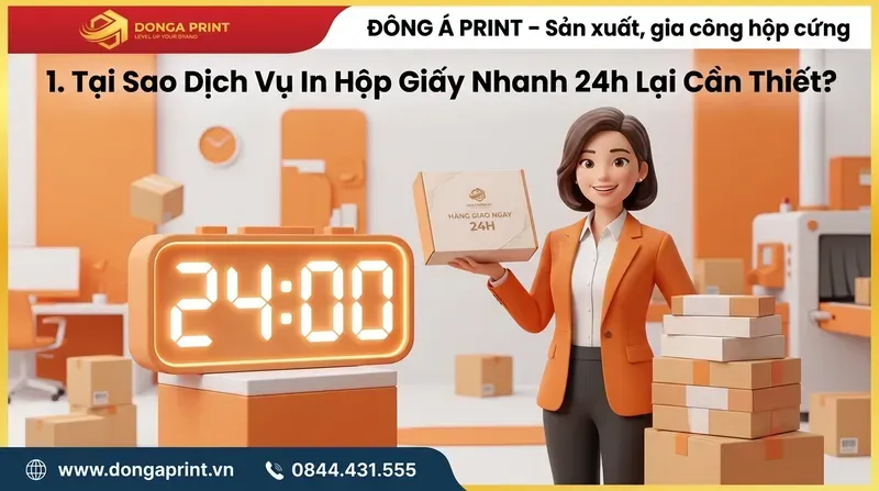 1. Tại Sao Dịch Vụ In Hộp Giấy Nhanh 24h Lại Cần Thiết?