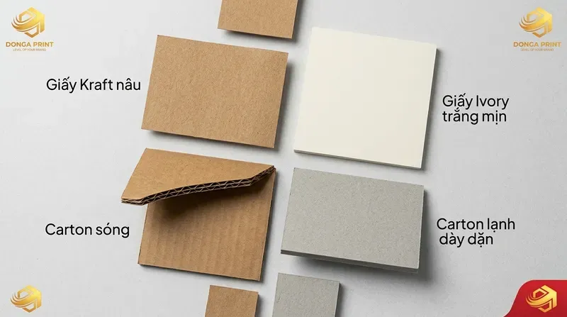Các loại giấy in hộp thường được sử dụng nhất hiện nay