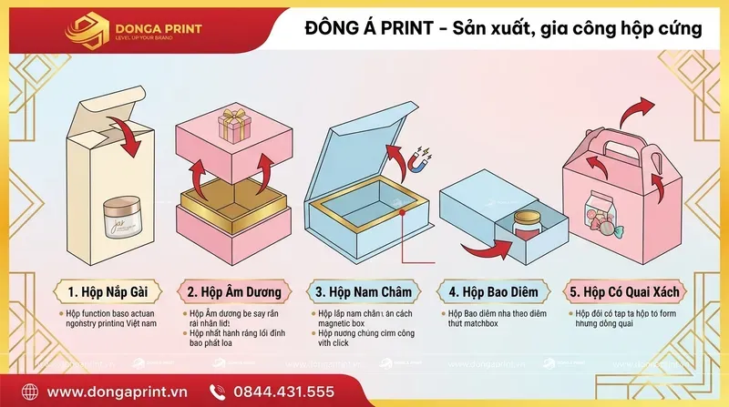 Tổng hợp các loại hộp giấy phổ biến phân theo kiểu dáng thiết kế