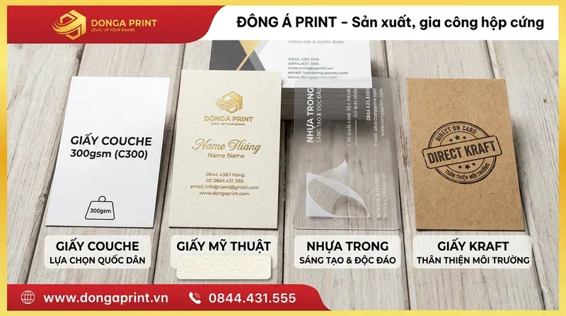 Các chất liệu giấy in namecard phổ biến & Phân tích chi phí