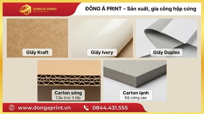 Phân loại chi tiết theo chất liệu in hộp giấy