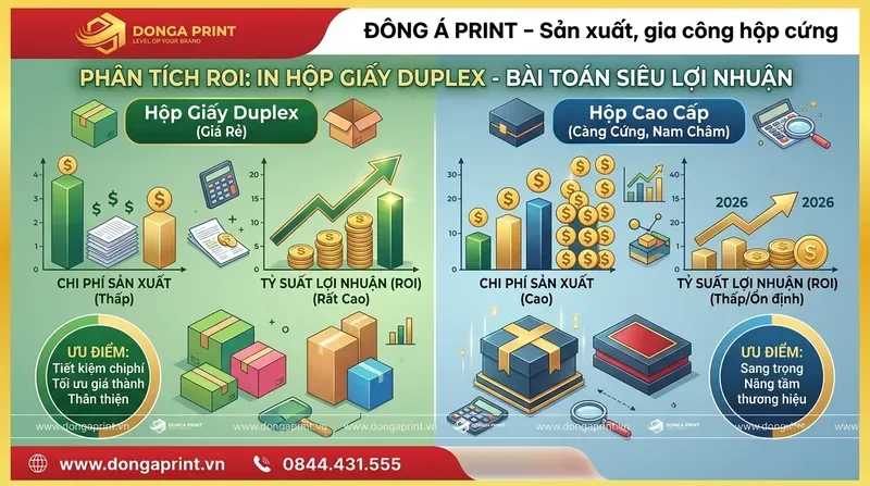 Phân tích ROI: Tại sao in hộp giấy duplex là bài toán siêu lợi nhuận?