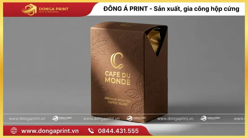 Kiểu dáng và công nghệ gia công hộp giấy đựng cà phê cao cấp