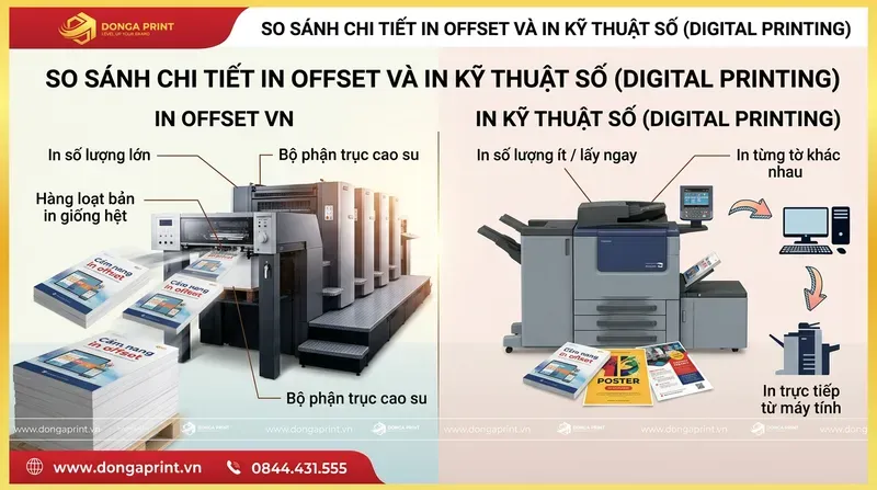 So sánh chi tiết in offset và in kỹ thuật số (Digital Printing)