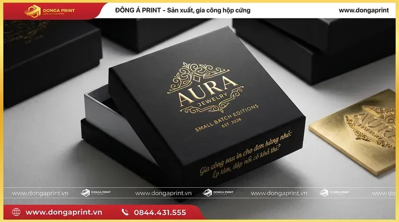 Gia công sau in cho đơn hàng nhỏ: Ép kim, dập nổi có khả thi?