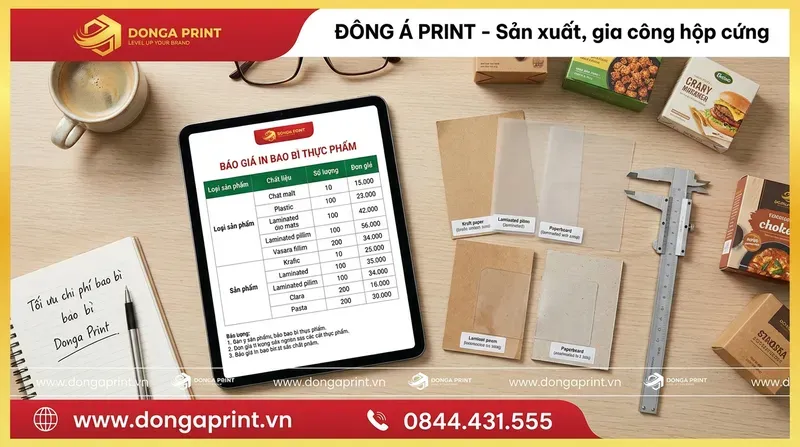 Báo giá in bao bì thực phẩm & Chiến lược tối ưu chi phí