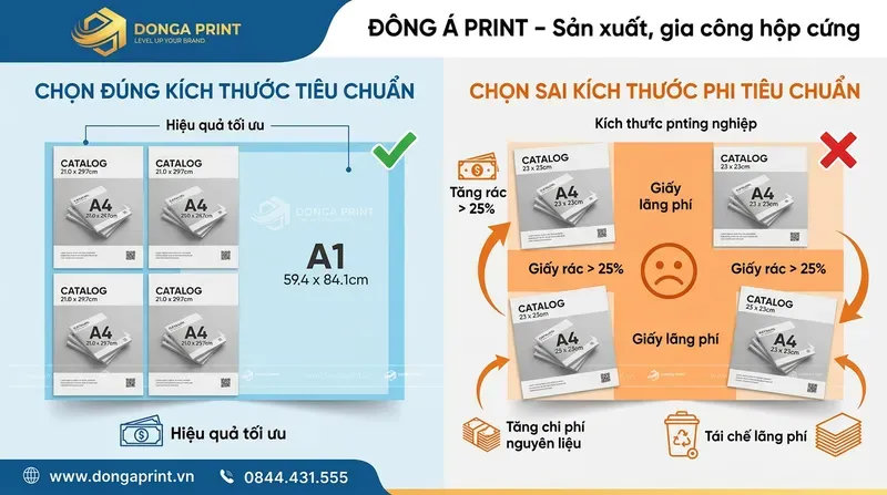 Tại sao việc chọn đúng kích thước catalogue tiêu chuẩn lại quan trọng?