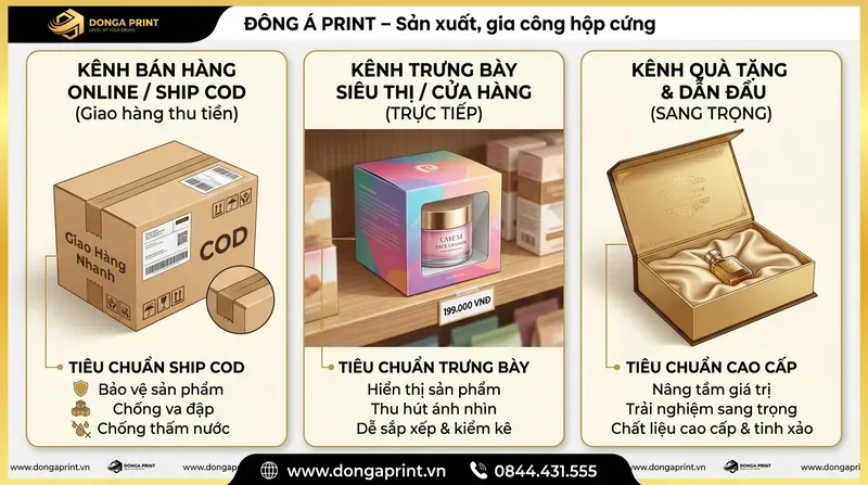 Lựa Chọn Hộp Giấy Theo Kênh Bán Hàng Và Tiêu Chuẩn Ship COD