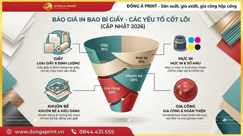 Bảng báo giá in bao bì giấy chi tiết & Các yếu tố quyết định chi phí