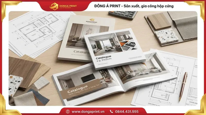Báo giá in catalogue định dạng đặc thù: Khổ ngang & khổ vuông