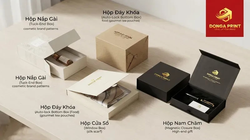 Các kiểu hộp giấy gấp và ứng dụng phù hợp