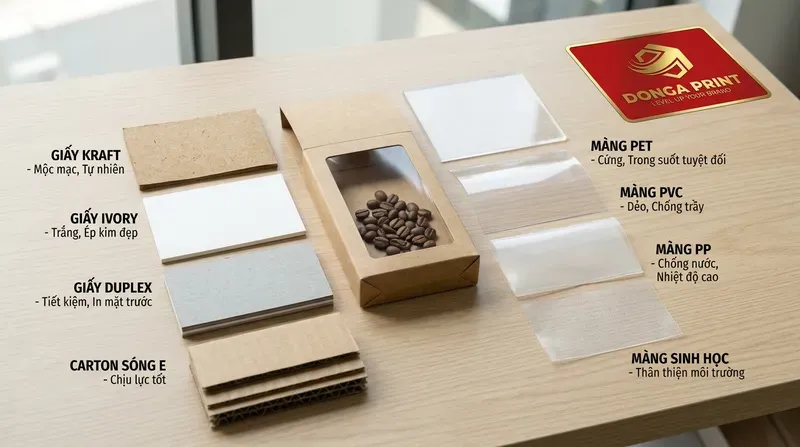 So sánh chất liệu giấy và màng cửa sổ trong suốt