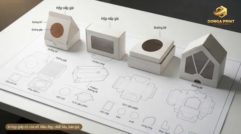 Thiết kế hộp giấy có cửa sổ đẹp, chắc và vừa sản phẩm